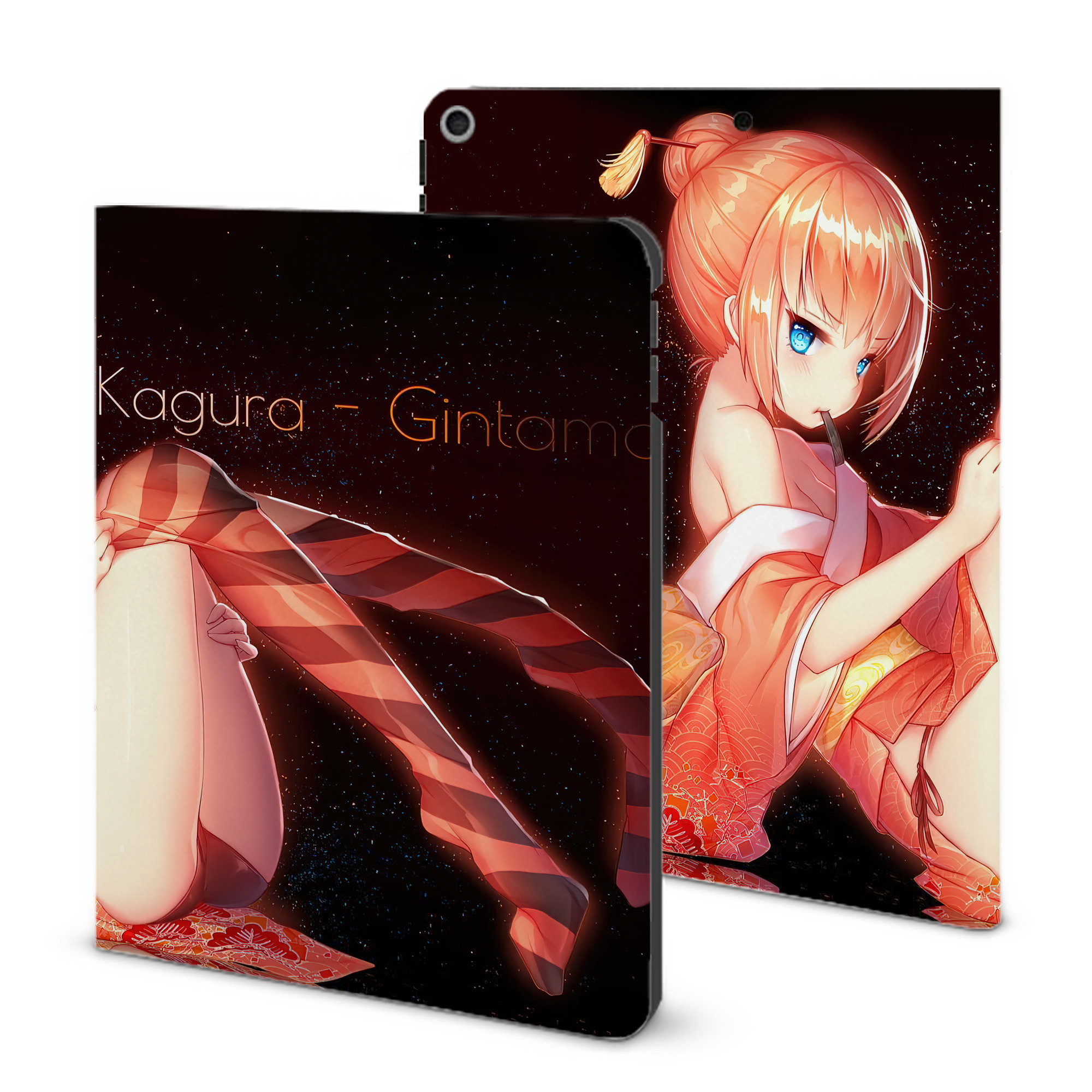 ぎんたま 坂田銀時（さかたぎんとき） 神楽 志村新八（しむら しんぱち） GINTAMA Sakata Gintoki Kagura Shimura Shinpachi IPad ケース ブック型 PUレザー TPU 耐衝撃 軽量 薄型 ペン収納なし 全面保護 IPad 各モデル対応